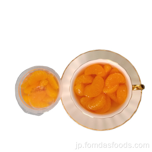 4オンス缶詰のマンダリンオレンジ色の光シロップ